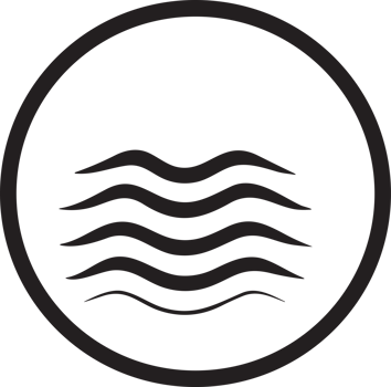 Sea or wave logo in a minimalist style for decoration png