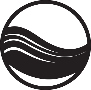Sea or wave logo in a minimalist style for decoration png