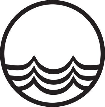 Sea or wave logo in a minimalist style for decoration png