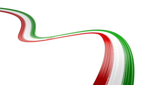Waving ribbon with Flag of Iran, Independence day banner. 3d illustration png