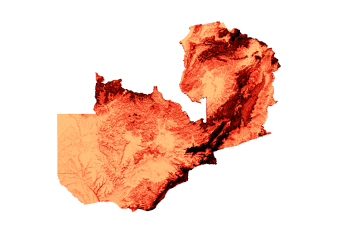 Zambia Map Zambia Flag Shaded relief Color Height map  3d illustration png