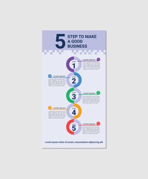Modern Business Infographic template. Infographic design with icons and 5 options or steps vector