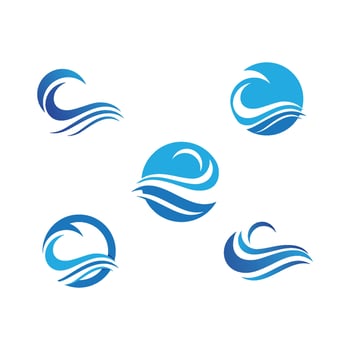 Water wave icon vector