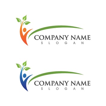 Human character logo sign vector