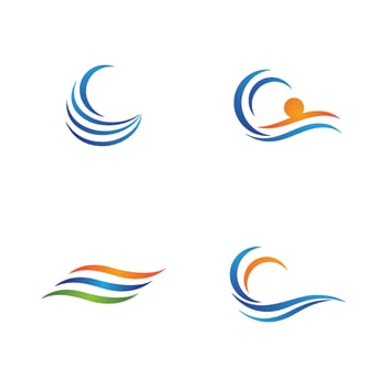 Water wave icon vector
