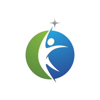 Human character logo sign vector
