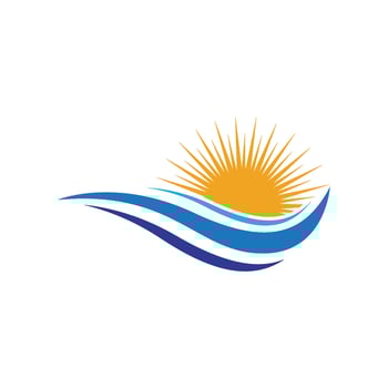Water wave icon vector