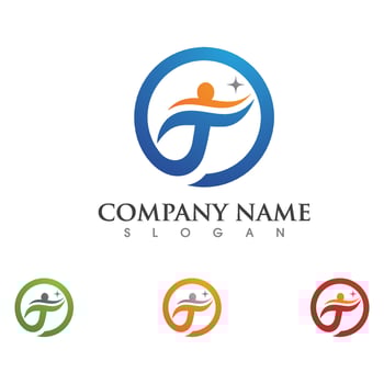 Human character logo sign vector