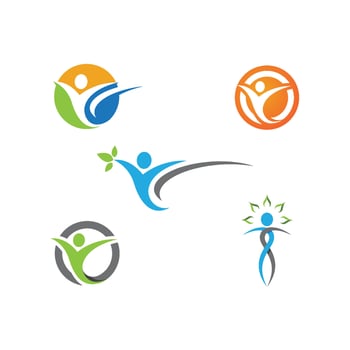Human character logo sign vector