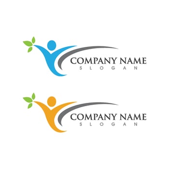 Human character logo sign vector