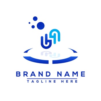 Letter GH blue Professional logo for all kinds of business vector