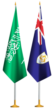 Anguilla,Saudi Arabia flags together png