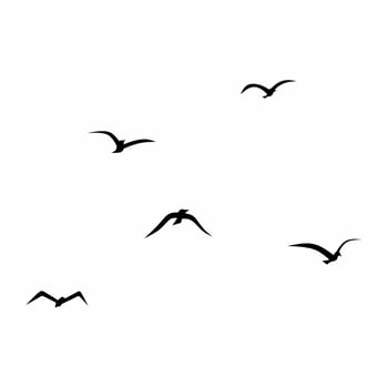 Birds flock silhouette icon vector. Birds flock silhouette can be used as icon, symbol or sign. Birds flock icon for design related to animal, wildlife or landscape vector