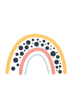 Decorative boho rainbow design element vector