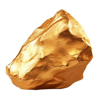 AI generated Gold stone clip art png