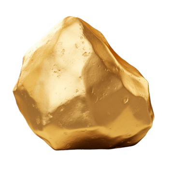 AI generated Gold stone clip art png