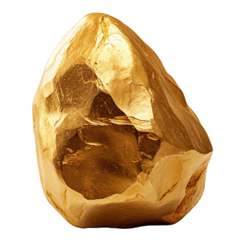 AI generated Gold stone clip art png