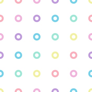 Beautiful pastel colored polka dot diapers for children, pastel donut pattern fabric. vector