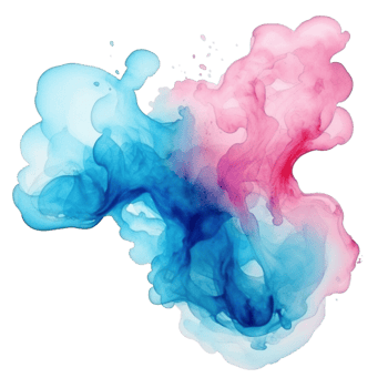 AI generated Watercolor blob clip art png