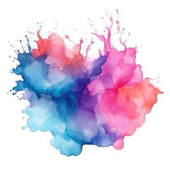 Watercolor splash clip art png