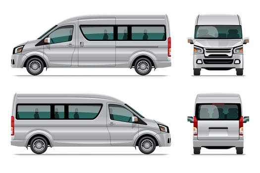 Modern Van Template vector