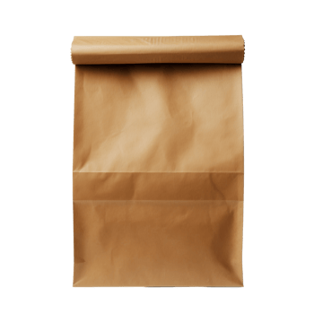 AI generated Brown paper lunch bag clip art png