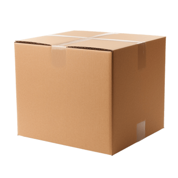 AI generated Cardboard box clip art png