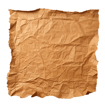 AI generated Crumpled ripped paper clip art png