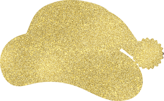 Golden new year illustration with glitter texture png