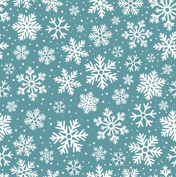 Seamless Christmas pattern with snowflakes. Winter background. Happy new year vector illustration.