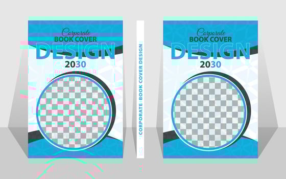 Book cover design template with white background. vector