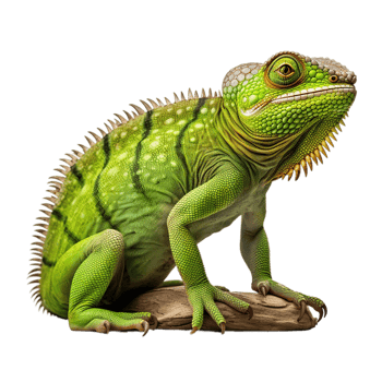 AI generated iguana on transparent background PNG image