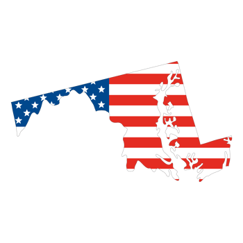 Maryland US state map. USA map png