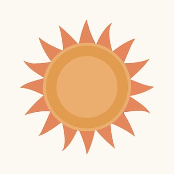 Sun clipart vector. sun sticker vector icon