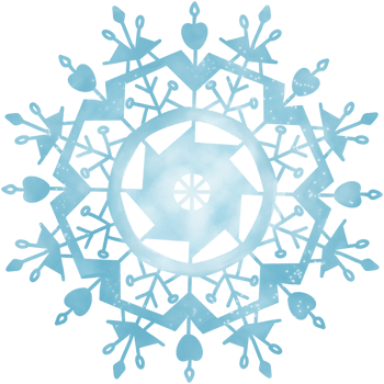 Winter abstract snowflake. png