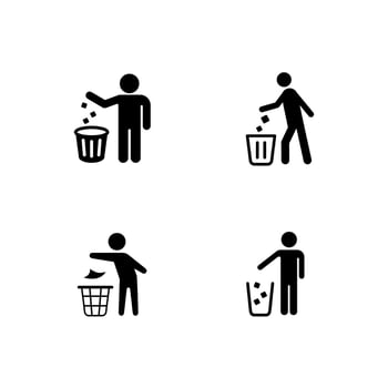 various do not litter sign illustration vector