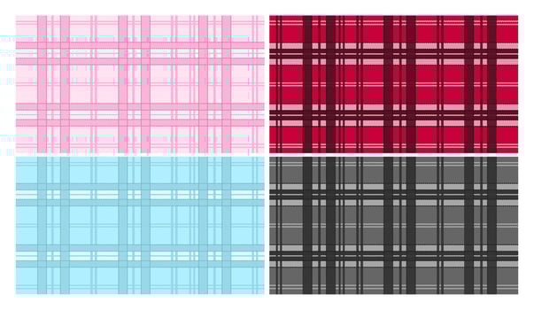 Tartan plaid check seamless pattern vector background set