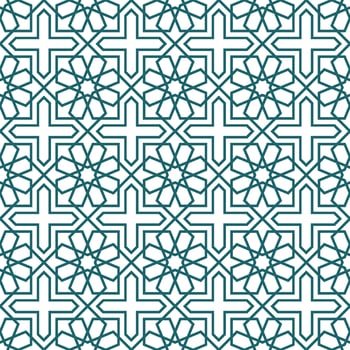 Seamless geometric pattern with an Islamic style vector