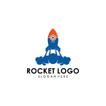 rocket logo design sign template vector