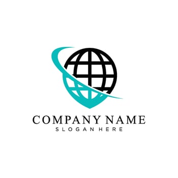 Globe icon . Flat design. vector