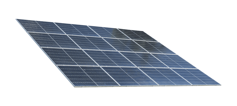 Solar panels isolated. Photovoltaic on transparent background - PNG format.
