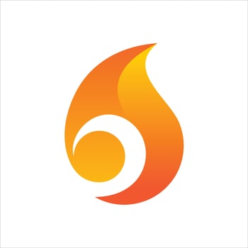 The power of burning fire, nature element illustration for use in petrol and gas advertising. vector