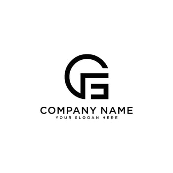 Letters GF logo. illustration vector