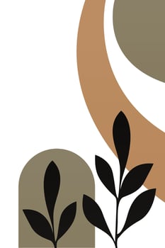 Abstract aesthetic boho background vector