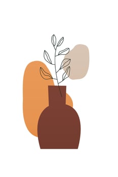 Abstract aesthetic boho background vector