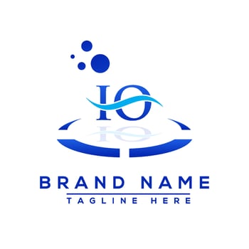 Letter IO blue Professional logo for all kinds of business vector