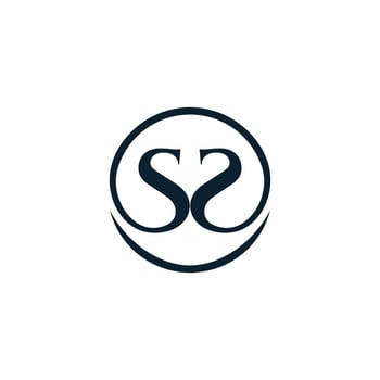 Initial letter SS or S minimalist art monogram shape logo, Vector Illustration
