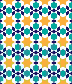 Seamless geometric pattern with an Islamic style vector