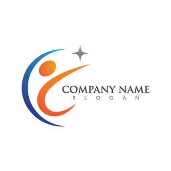 Human character logo sign vector