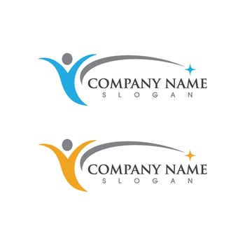 Human character logo sign vector